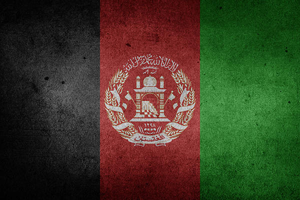 Die Flagge Afghanistans.